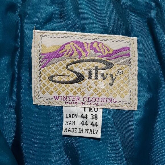 Vintage Silvy Teal and Purple Retro Style Winterbraid Ski Suit Made In Italy - Picture 12 of 15